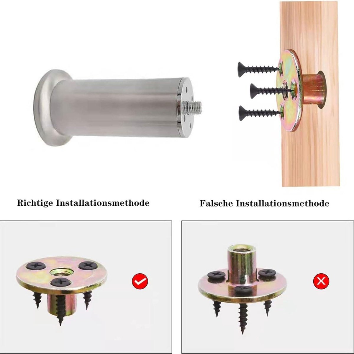 4 stuks meubelvoeten van roestvrij staal, 15cm sofavoeten, metalen meubelpoten, voor kastvoeten bedpoten/sofapoten/tafelpoten in hoogte verstelbaar, gebruik M8-schroeven ondersteuning van meer dan 800 4 stuks meubelvoeten van roestvrij staal, 15cm sofavoeten, metalen meubelpoten, voor kastvoeten bedpoten/sofapoten/tafelpoten in hoogte verstelbaar, gebruik M8-schroeven ondersteuning van meer dan 800