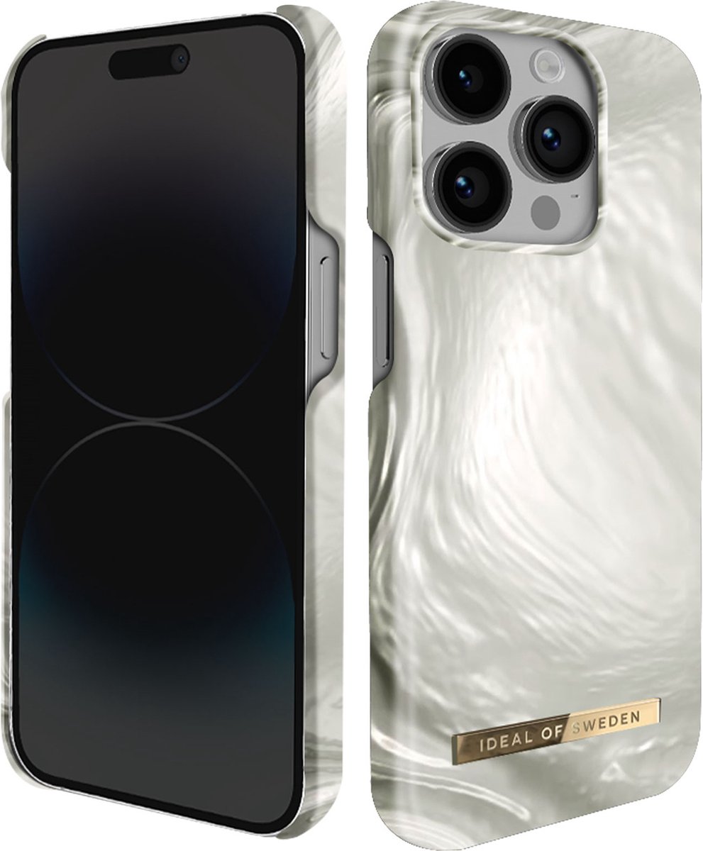 iDeal of Sweden Fashion Case Met magnetische ring iPhone 14 Pro Max Luminous Pearl
