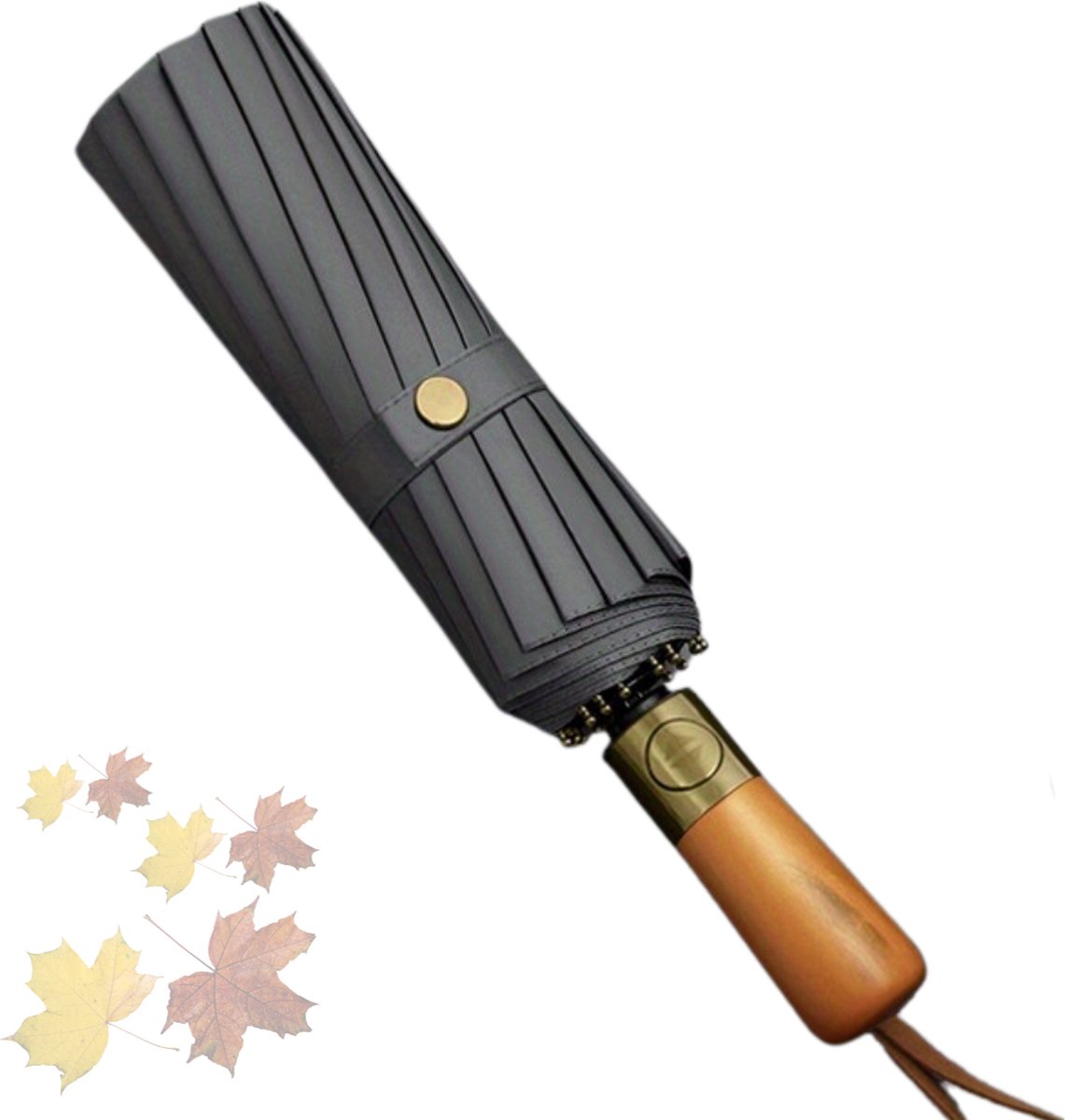 Bovista Windproof Paraplu - Opvouwbaar - Moderne Stormparaplu - Stormproef - Automatisch Uitklapbaar - Umbrella - Grijs