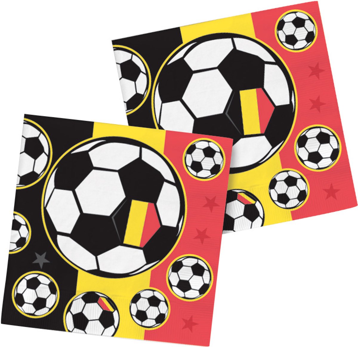 Servetten Voetbal België 33x33cm - 20 stuks