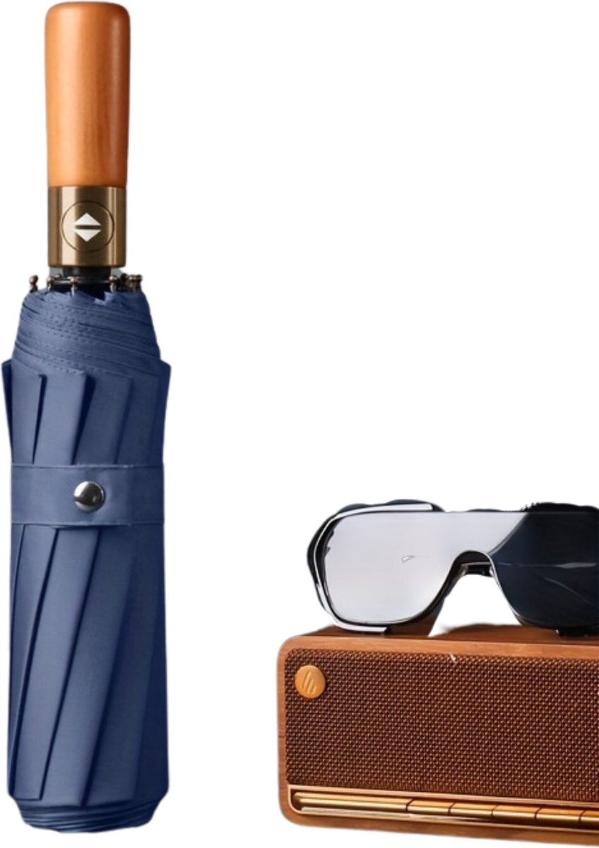 Bovista Windproof Paraplu - Opvouwbaar - Moderne Stormparaplu - Stormproef - Automatisch Uitklapbaar - Umbrella - Blauw