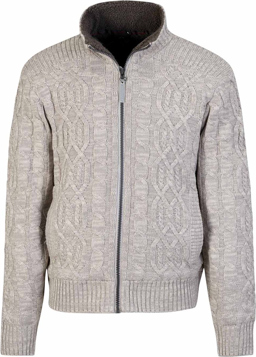 BJØRNSON Viggo Teddy Wintervest Heren Kabel Gebreid 2XL Beige