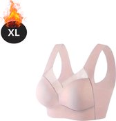 Nivard BH Zonder Beugel - Zonder Bandjes - Push-up Bh's - Comfort Beha - Comfortabel - Sterk - Dames - Roze - Maat XL