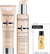 Bol.com Kérastase Curl Manifesto Styling Duo + Cadeau - Leave-in Crème 150ml & Gelcrème 150ml + Elixir Ultime Haarolie 15ml Cade... aanbieding
