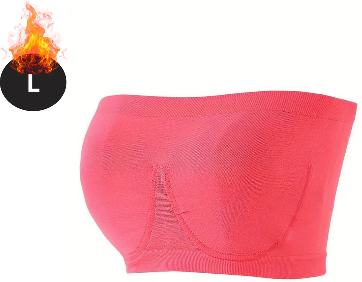 Nivard BH Zonder Beugel - Zonder Bandjes - Push-up Bh's - Comfort Beha - Comfortabel - Sterk - Rood