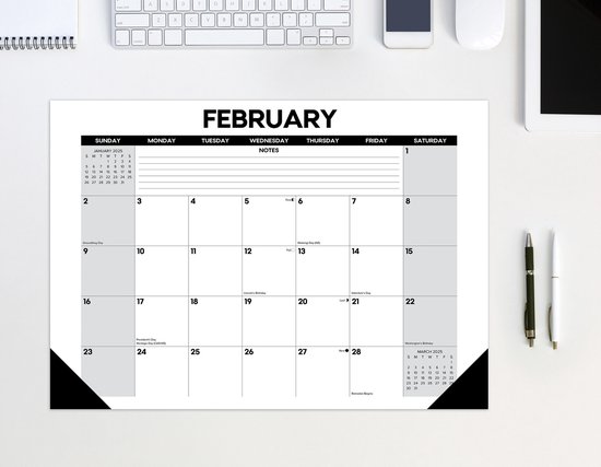 Basic Desk Pad - Bureau Kalender 2025 | bol