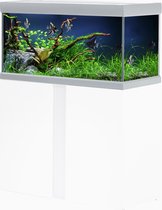 Bol.com Akvastabil Fusion Aquarium 80 80x40x49 cm Zilver Wit Ca. 144 L aanbieding