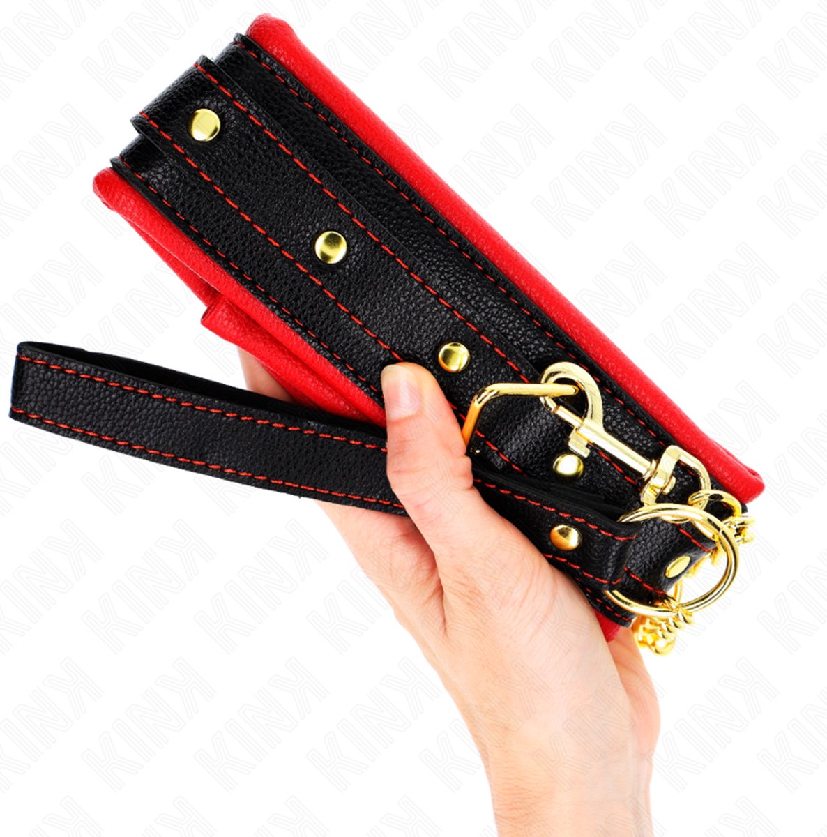 KINK - HALSKETTING MET SPONS IMITATIELEREN BAND MODEL 2 VERSTELBAAR 37-54 CM X 3 CM | FANTASY HALSKETTING | BDSM | EXTREME BDSM | BONDAGE | FETISH HALSKETTING | SEKSSPEELTJES VOOR KOPPELS | SEX TOYS VOOR KOPPELS