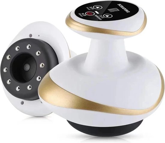 J&R Cupping set Massage - Massage apparaat - Anti-cellulite machine - Bindweefsel - Anti cellulitis - 12 functies - Wit/Goud
