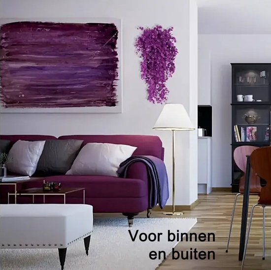 Kunsthangplanten Buiten – 2 Stuks Decoratieve Hangbloemen