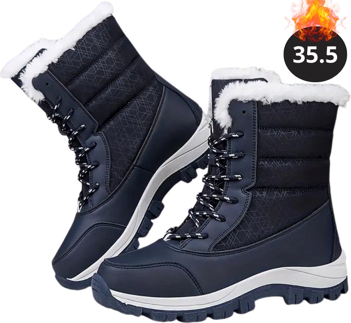 Livano Snowboots Sneeuwschoenen Sneeuwboots Dames Wintersport Ski Skischoenen – 35.5 Laarzen Blauw