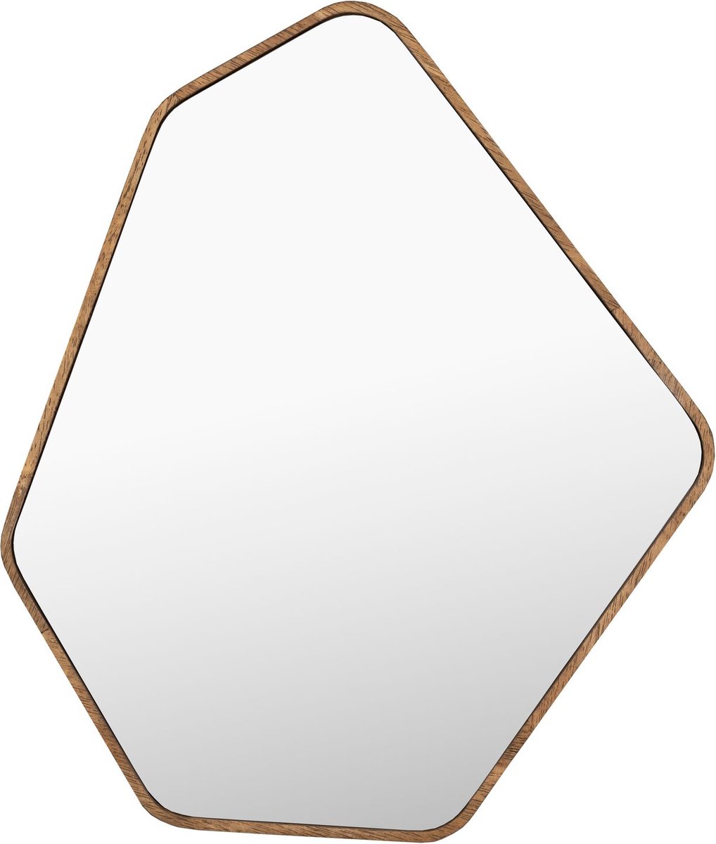 Dutchbone Bryn Spiegel/ Wandspiegel Asymmetrische vorm Hout - Bruin