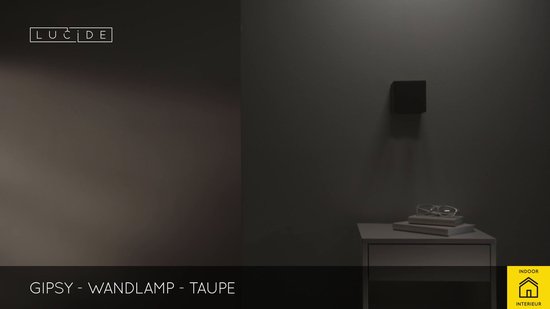 Lucide GIPSY - Wandlamp - 1xG9 - Taupe