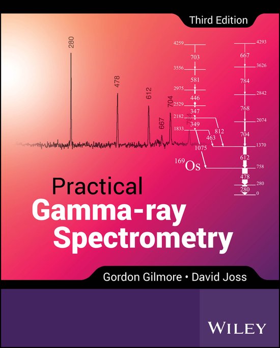 Couverture du livre 'Practical Gamma-ray Spectrometry', troisième édition, avec graphiques et tableaux.