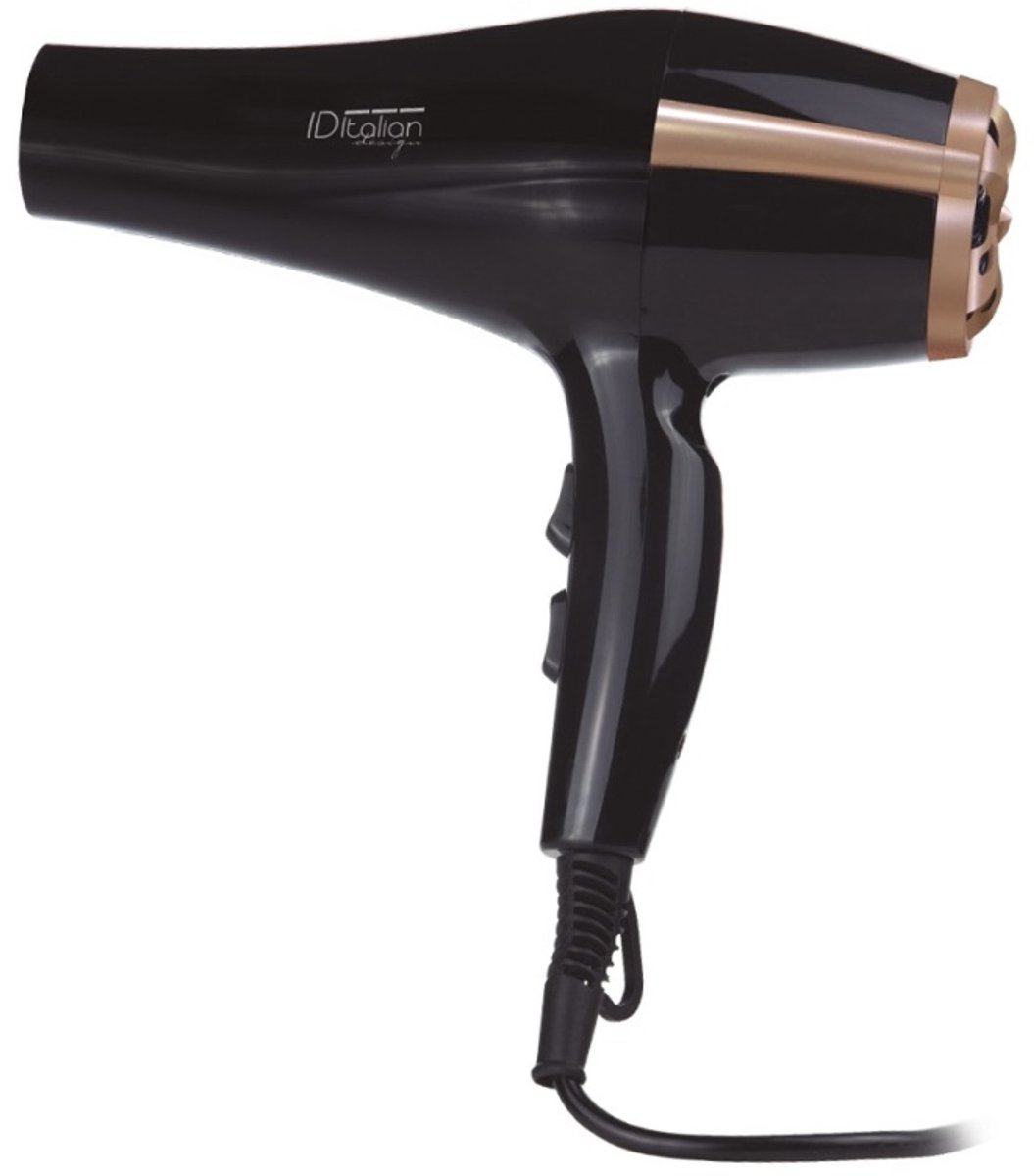 Italian Design Cyclone Air Tech 2300W Light and Brigth haardroger Zwart, Goud