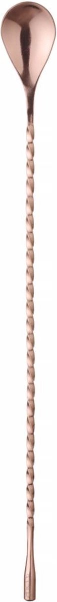 BarUp Barlepel – Koper – Spiraalvormige handgreep – Druppel uiteinde – 385 mm