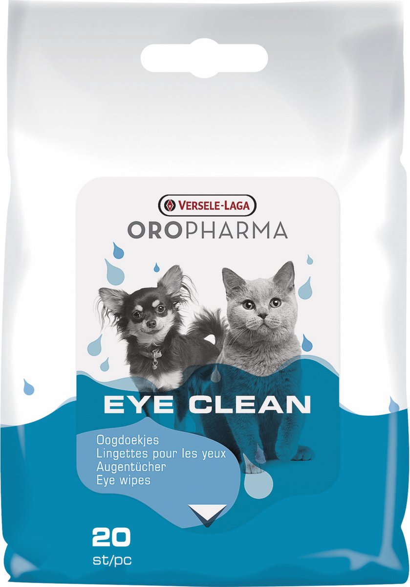 Versele-Laga Oropharma Eye Clean Cat & Dog Oogdoekjes - Oogverzorgingsmiddel - 20 stuks