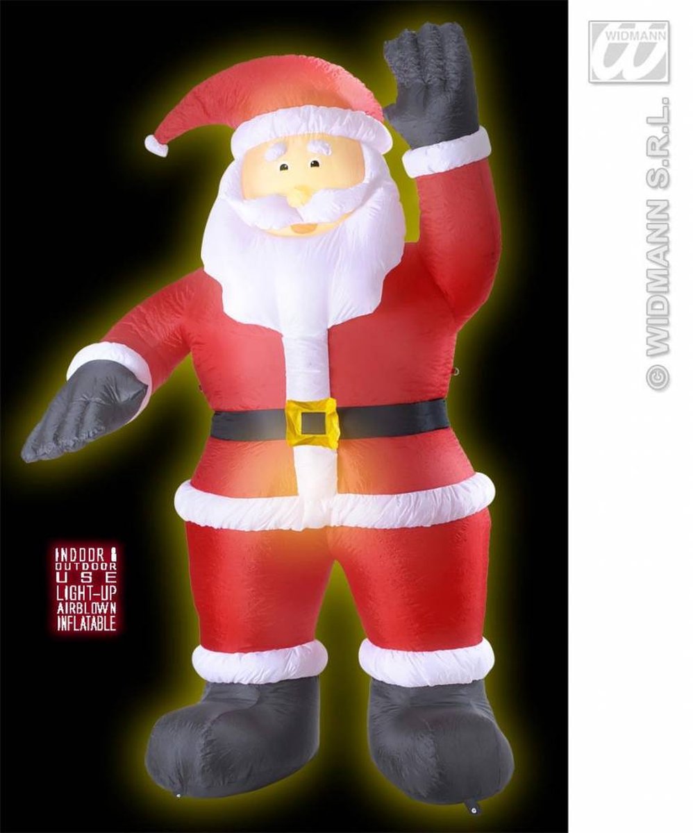 Vintoney 244 cm Opblaasbare Kerstman Met Roterend LED-licht - Tuindecoratie Voor Binnen en Buiten - Verbeterde Kerstdecoratie