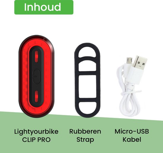 Lightyourbike ® CLIP PRO - Achterlicht Fiets - Fietsverlichting LED & Oplaadbaar - Fietslampje - 50 Lumen — afbeelding 5