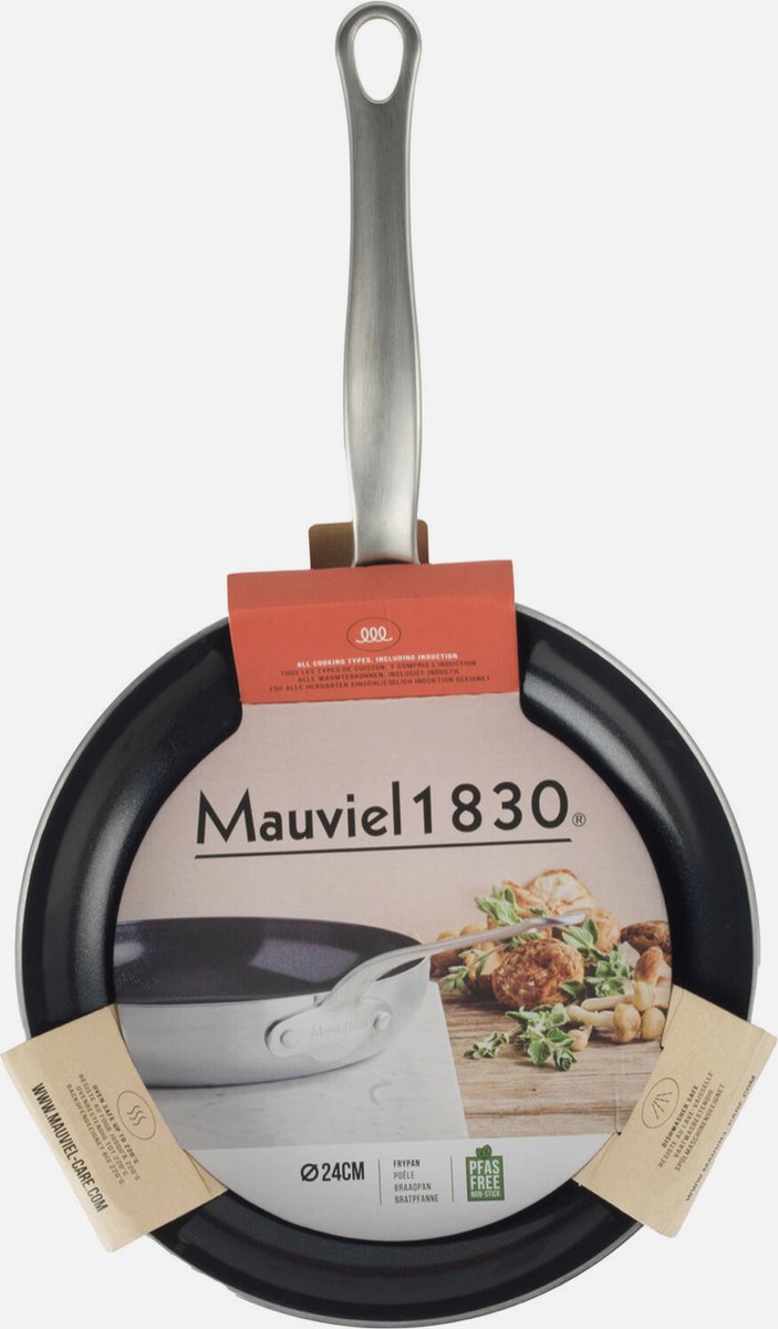 Mauviel 1830 - Braadpan - 24cm - RVS/Roestvrij staal - alle warmtebronnen (incl inductie)