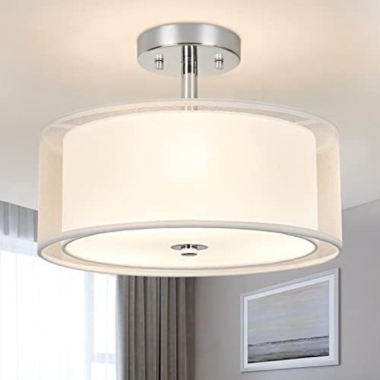 Ronde linnen lampenkap 20 cm Steinhauer Prestige Chic bruin