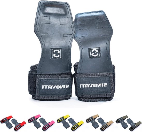 Sangles de levage Fitness - sports de force musculation et crossfit - poignées fitness avec protège-poignet 7 mm noir M sangles fitness