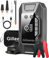 VoltSurge Car Battery Jump Starter with Air Compressor, 4000 A (for all 10.0 litre petrol and diesel vehicles) – Portable Car Starter with 150 PSI Pump and Large Display