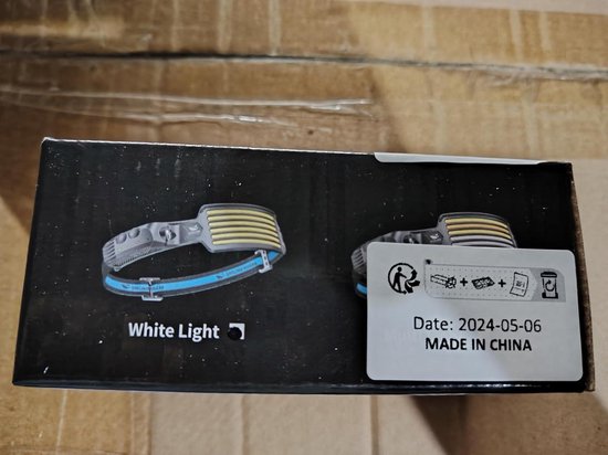 2 x led-hoofdlamp, oplaadbaar, vermogen, USB-licht, hoofdlamp Gobeam