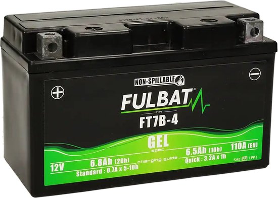 Fulbat Accu Fulbat YT7B-4 Gel SLA 12V 6.5Ah onderhoudsvrij