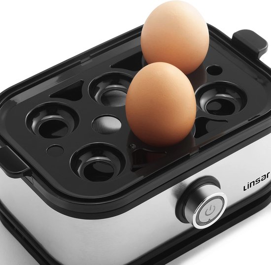 Cuiseur à œufs 6 En 1 Inox - Arrêt Automatique, Contrôle Tactile - Passe Lave-vaisselle - Œufs Durs, Pochés, Brouillés...