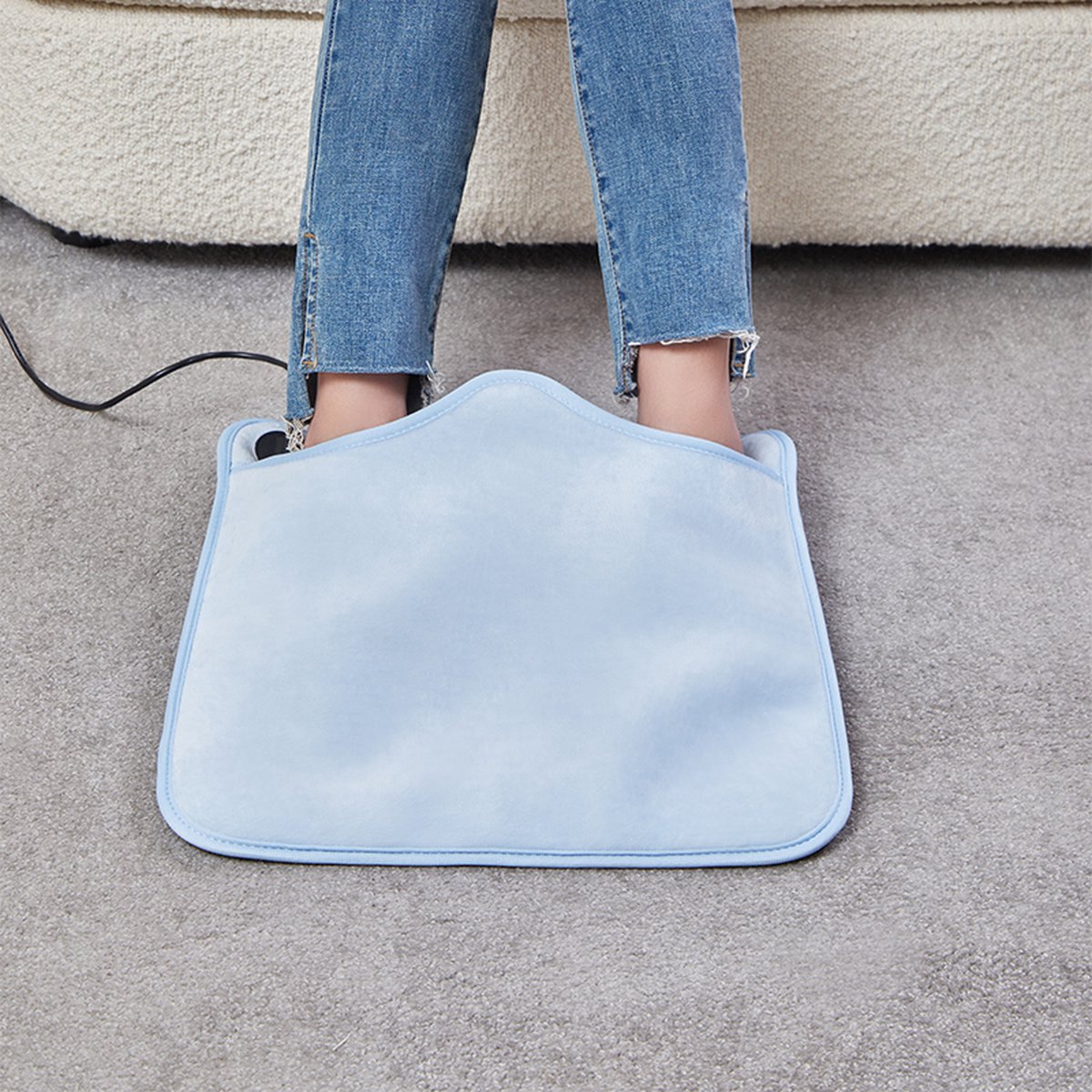 Draagbare elektrische voetenwarmer - Grafeen voetenwarmer - 3 Warmtestanden - Blauw — cadeau in Gadgets - foto 6