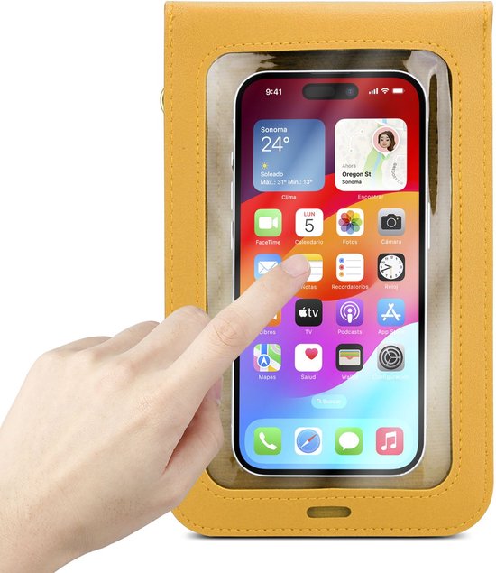 Mobielhoesje geschikt voor Sony Xperia PRO in GEEL Etui Case Cover Handtas voor dames