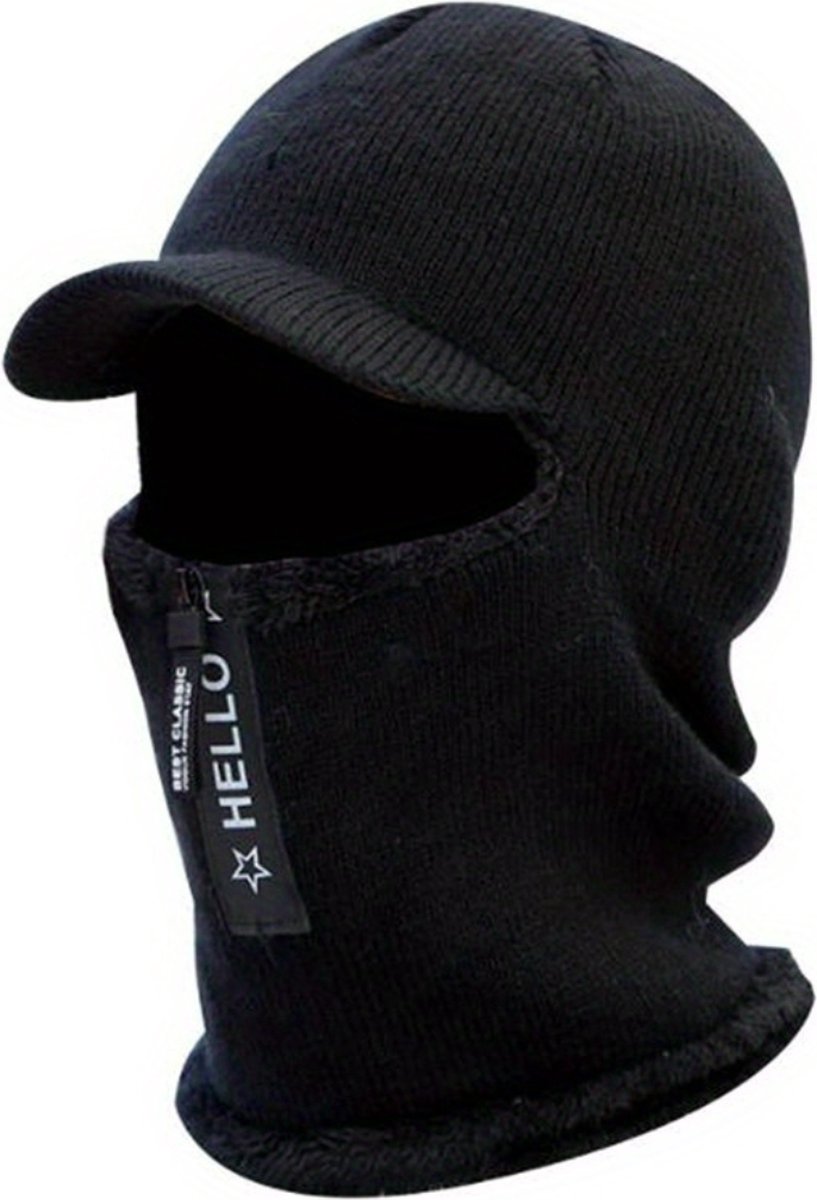 Bovista Wintermuts Heren Dames Volwassenen Muts Ski Mask Bivakmuts Balaclava Ski Masker Full Face Mask Winter Zwart