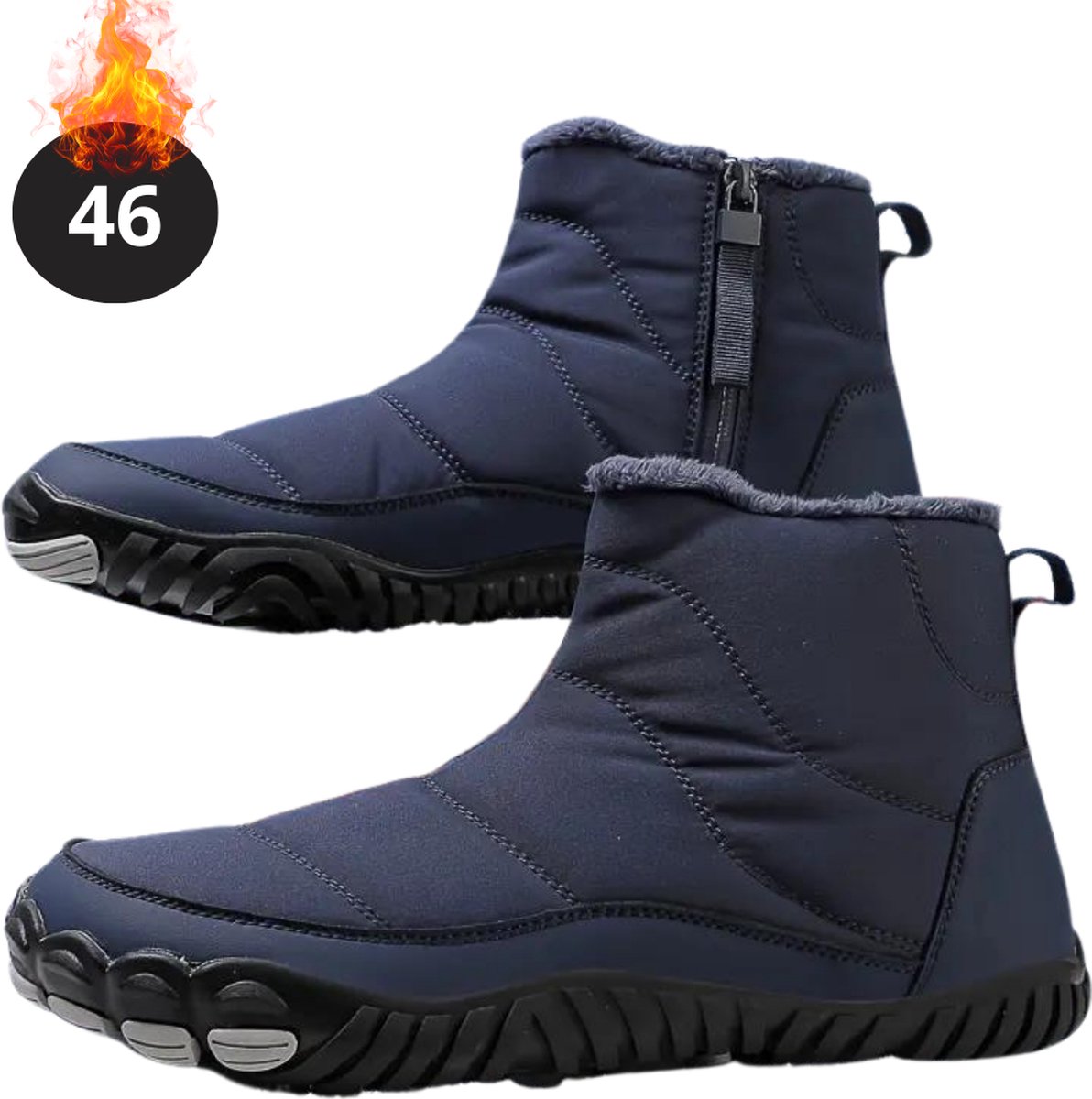 Nivard Snowboots Sneeuwschoenen Sneeuwboots Heren Wintersport Ski Skischoenen – 46 Antislip Blauw