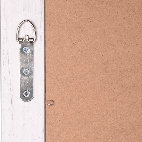 Miroir - Trion Jonca - 55x70 - Miroir mural dans cadre - Argent - Bois