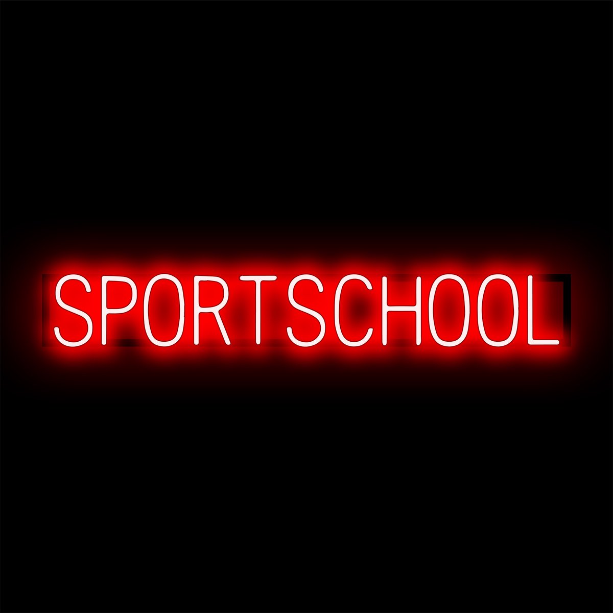 SPORTSCHOOL - Lichtreclame Neon LED bord verlicht | SpellBrite | 108,78 x 16 cm | 6 Dimstanden & 8 Lichtanimaties | Reclamebord neon verlichting