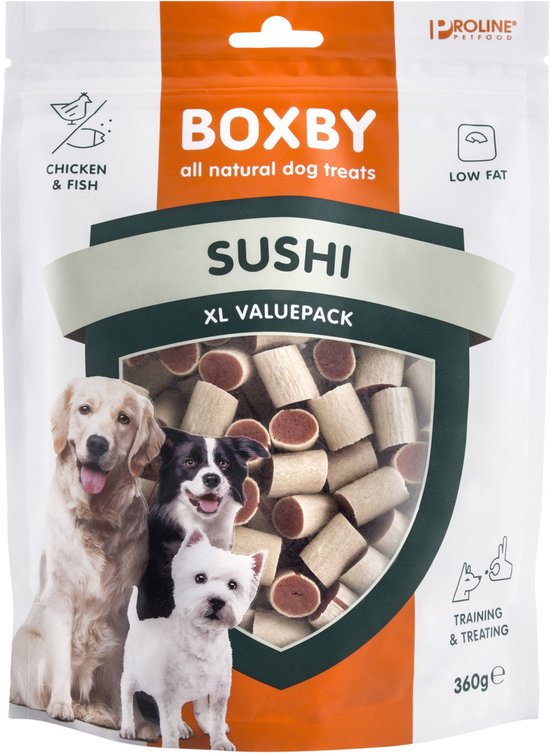 Proline Boxby Original - Kip & Vis - Hondensnacks - 360 g