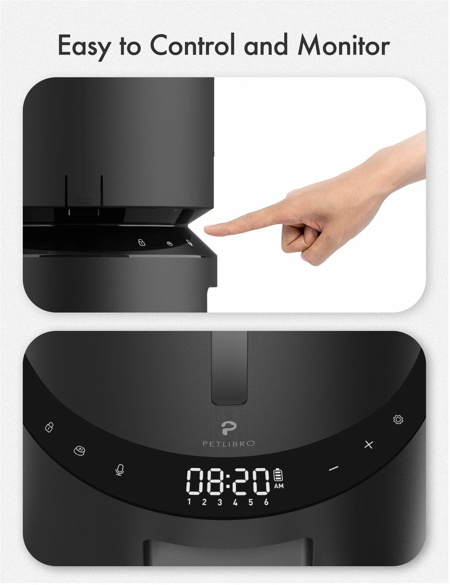 Petlibro Automatische Voerbak 3L Zwart - afbeelding 2