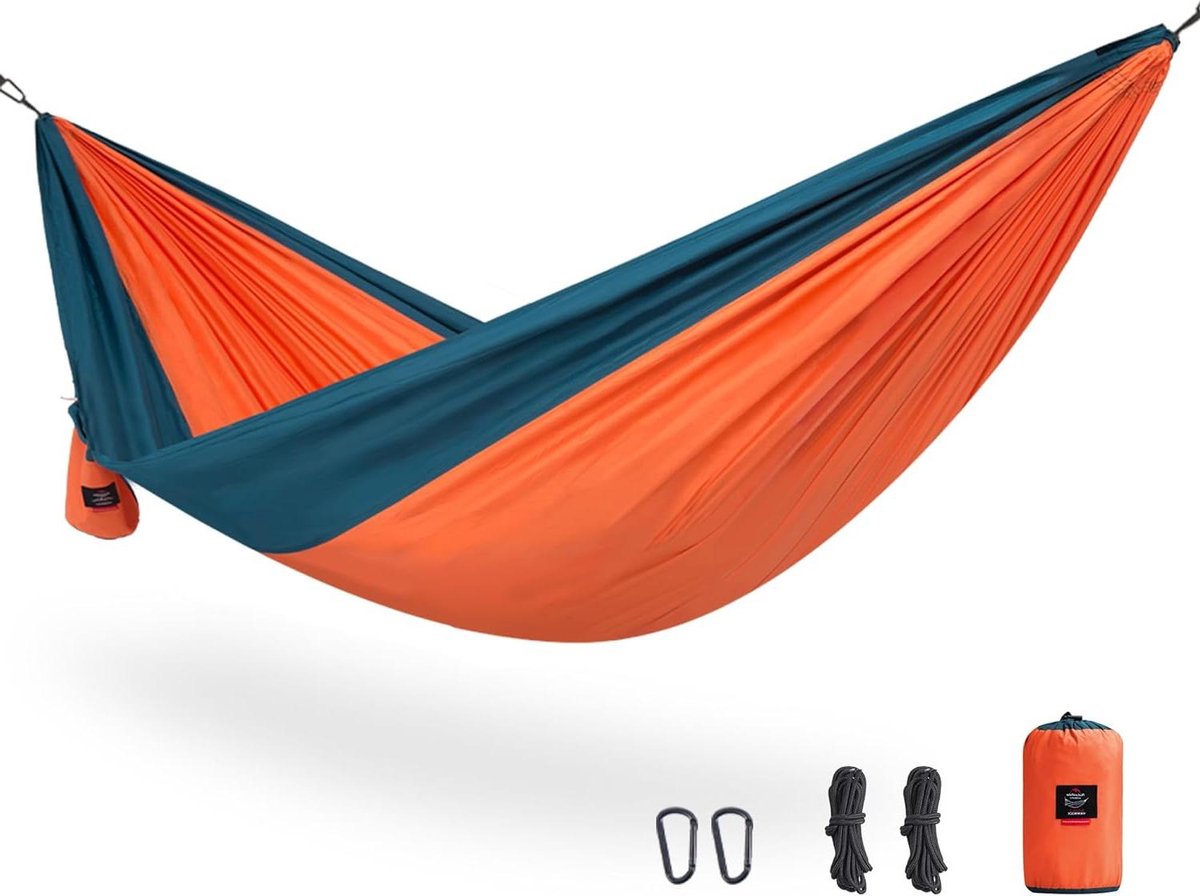 Swing Hangmat voor 1-2 personen campinghangmat robuust en draagbaar reisboom schommels 180 kg draagkracht outdoor trekking en reizen tuin hangmat 2 person