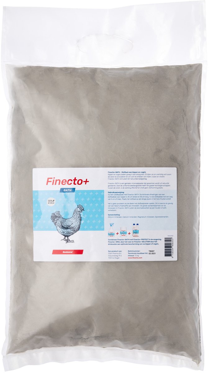 Finecto+ Stofbadpoeder - Parasieten afwerend - 7.5 kg Voor Kippen En Vogels