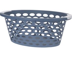 Kunststof wasmand blauw 25 liter - Draagwasmand met handvatten