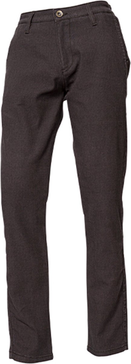 ROKKER Tweed Chino Tapered Slim Donkergrijs - Broek