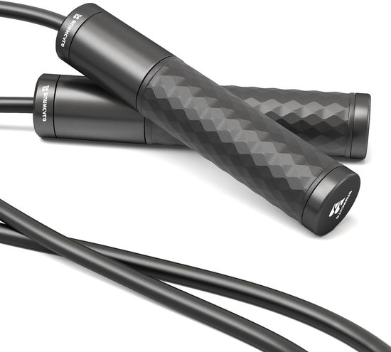 BURNCALO Gewogen Springtouw - Verstelbaar Fitness Touw Met Metalen Handgrepen Voor Intensieve Training