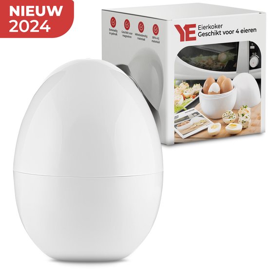 Foto: Magnetron eierkoker microwave egg boiler eenvoudig klaar te maken binnen 10 min klaar ruimte voor 4 stuks