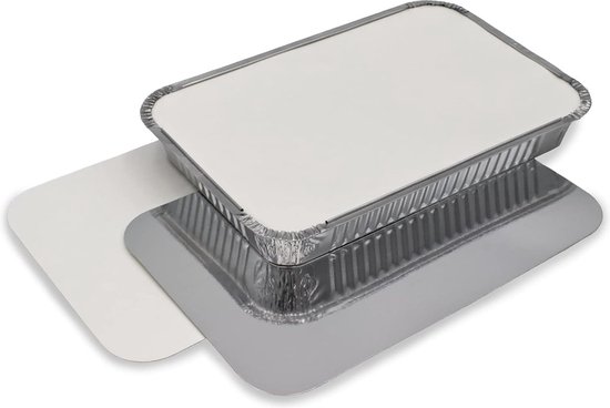 30 Stück Aluminium Schalen, Grillschalen Mit Deckel, Einweg Grillschalen Das Kochen, Große