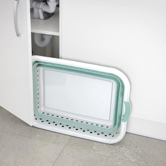 Opvouwbare rechthoekige wasmand inklapbaar - 45 liter - wit en roze van Excellent Houseware — afbeelding 5
