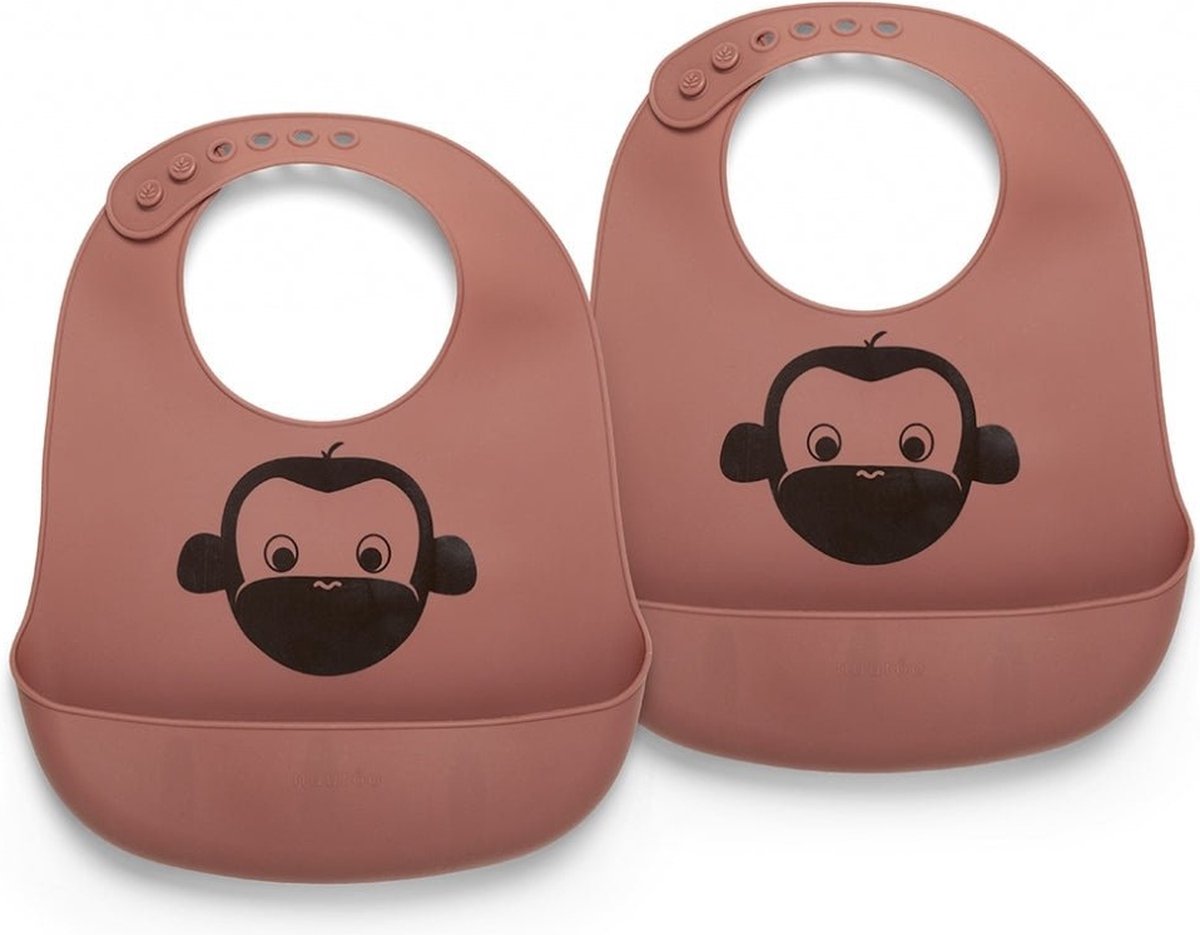 Alfie siliconen slabbetje 2-pack met print