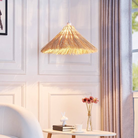 Lindby - suspension - 1 lumière - Herbe d'eau - E27 - bois massif