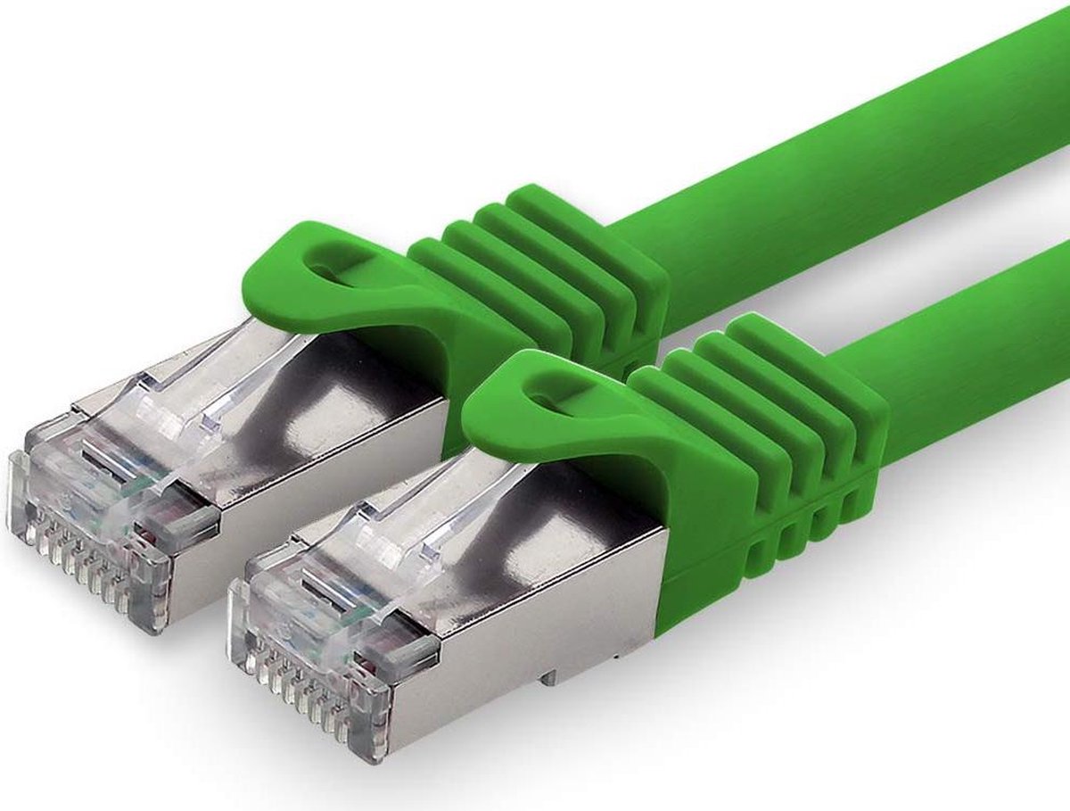 Image of 30m groene CAT.7 ethernetkabel - ruwe kabel - 10GB - S-FTP LSZH PIMF - RJ45-stekker - 1 stuk