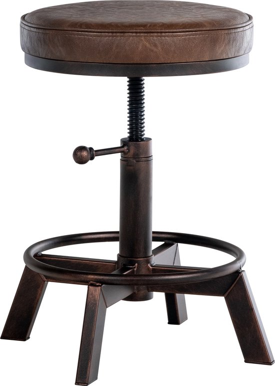 CLP Destin Hocker - Tabouret - Pouf - Rond - bronze